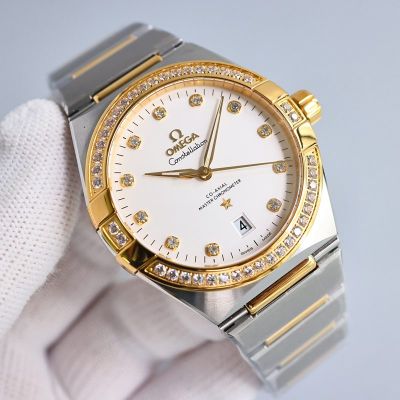 Omega 5th Constellation 39MM 8800 Movement Stainless Steel Strap Replica Watch